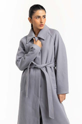 Ash Grey Long Coat 224-210-023